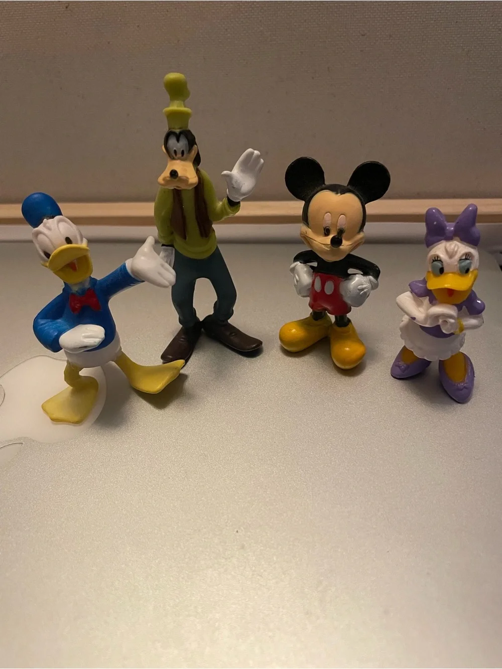 Disney character friends Mickey Goofy Donald and Daisy Duck figurines vintage